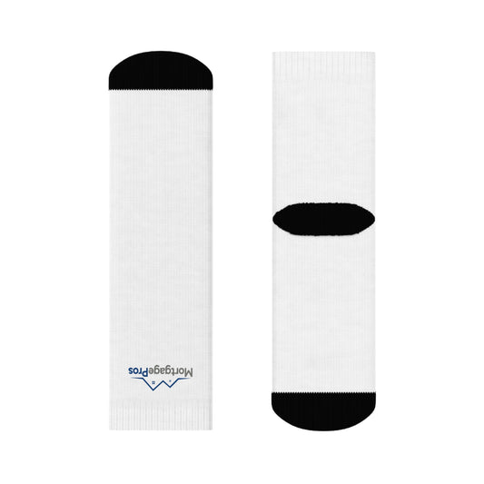 White Crew Socks with Black Heel & Toe — Minimal Everyday Athletic Socks