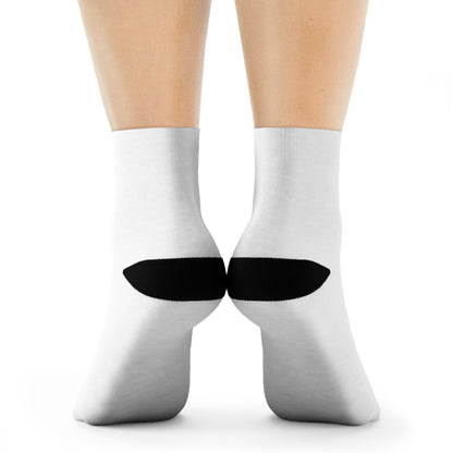 White Crew Socks with Black Heel & Toe — Minimal Everyday Athletic Socks